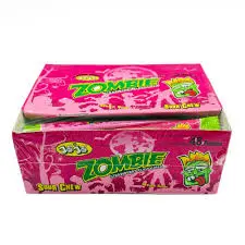 زومبي نكهة الفراوله زومبي 18 جرام - كرتون  12 حبة  . 