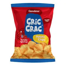 شبس بالكاتشب عائلي كريك كراك 100 جرام . 