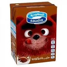 حليب الشوكولاتة السعودية 200 مل . 