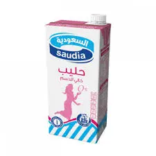 حليب منزوع الدسم السعودية 1 لتر