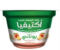 زبادي يوناني الحبوب والخوخ اكتيفيا 150 جرام  . 