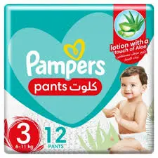 حفاظة رقم 3 بامبريز 12 حبة