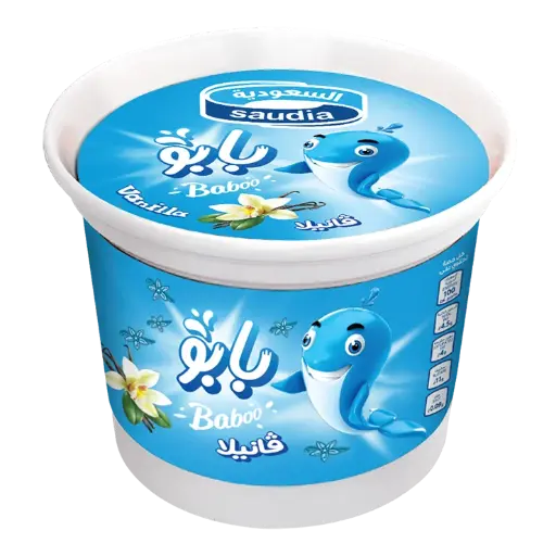 اكواب الفانيلا السعودية 100 مل . 