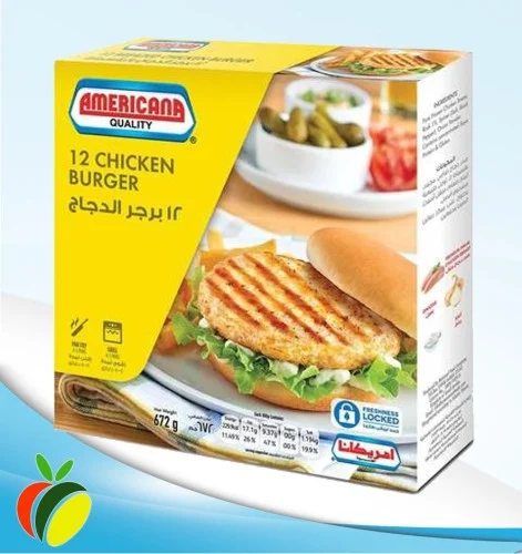 برجر دجاج القلاية الهوائية امريكانا 720 جرام . 