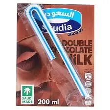 حليب دبل الشوكولاتة السعودية 200 مل . 
