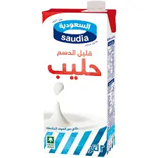 حليب قليل الدسم السعودية 2 لتر