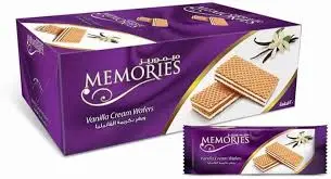 جوي ويفر بالفانيليا ميموريز 25 جرام كرتون صغير 24 حبة . 