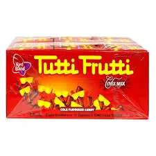 توتي فروتي كولا18جرام كرتون30حبة